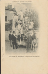 Carte postale, Concours régional d'Epinal, Festival de Musique, Le Char de l'Agriculture
