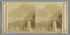 Monument voor Friedrich August Eschen in Servoz, Frankrijk Monument d'Eschen à Servoz (titel op object), Rp-F-F07922