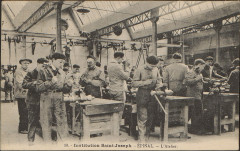 Carte postale, Institution Saint-Joseph, Epinal, L'Atelier