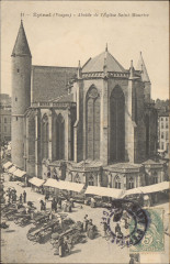 Carte postale, Epinal (Vosges), Abside de l'Eglise Saint-Maurice