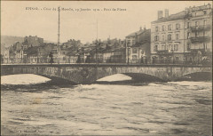 Carte postale, Epinal, Crue de la Moselle, 19 janvier 1910, Pont de Pierre
