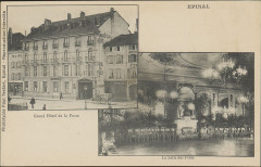 Carte postale, Epinal, Grand Hôtel de la Poste, La Salle des Fêtes