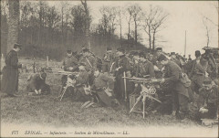 Carte postale, Epinal, Infanterie, Section de Mitrailleurs