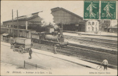 Carte postale, Epinal, Intérieur de la Gare 3