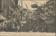 Carte postale, Epinal, Kermesse du 14 Avril 1912 au profit de l'Aviation, La Rue du Boudiou