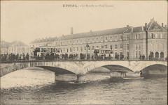 Carte postale, Epinal, La Moselle au Pont Carnot