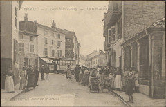 Carte postale, Epinal, Lavoir Saint-Goery, La Rue Saint-Michel