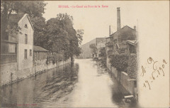 Carte postale, Epinal, le Canal au Pont de la Xatte