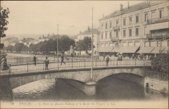 Carte postale, Epinal, Le Pont des Qautre-Nations et le Bazar des Vosges -
													88 Vosges
												