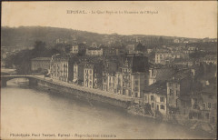 Carte Postale, Epinal, Le Quai Boyé et les Hauteurs de l'Hôpital