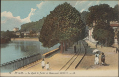 Carte Postale, Epinal, Le Quai de Juillet et Monument 1870-71 -
													88 Vosges
												