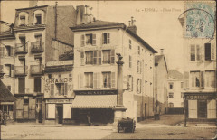 Carte postale, Epinal, Place Pinau -
													88 Vosges
												