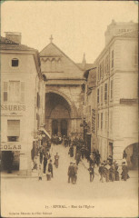 Carte postale, Epinal, Rue de l'Eglise 2