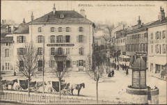 Carte postale, Epinal, Rue de la Gare et Rond-Point des Bons-Enfants -
													88 Vosges
												