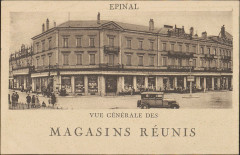 Carte postale, Epinal, Vue générale des Magasins Réunis