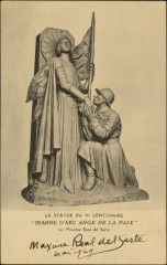 La Statue du Ve Centenaire Jeanne d'Arc ange de la Paix par Maxime Real del Sarte Cp 5537 Pr
