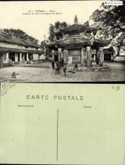Interiéure de cour à la Pagode des Dames, Hanoï, Tonkin 02