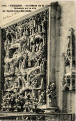 Nevers - Intérieur de la Cathédrale - Retable de la vie de Saint-- à Nevers