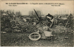 La Grande Guerre 1914-16 Le Zeppelin abattu a Brabant le Roy