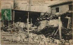 Grande Guerre 1914-15-16 Revigny Maison bombardée La Parqettirie