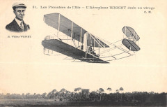 Aviation Les Pionniers De L'Air Aeroplane Wright Dans Un Virage -
													France
												