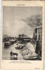 Ancien Paris La Seine devant la Monnaie -
													75 Paris
												