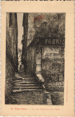 Ancien Paris Rue grenier-sur-l'eau