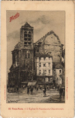 Carte postale ancienne Ancien Paris Eglise Saint-nicolas du Chardonnet
                                