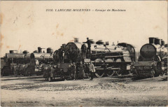 Laroche-Migennes Groupe de Machines Locomotive à Migennes