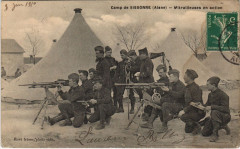 Camp de Sissonne Mitrailleuses en action à Sissonne