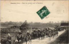Sissonne Depart de cavalerie pour à Sissonne