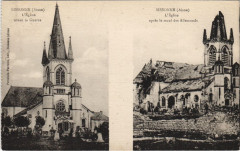 Sissonne L'eglise avant la guerre à Sissonne