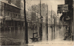 Carte postale ancienne Inondation de Paris (Janvier 1910) - Rue de la Convention
                                                                     à Paris 15e
                                