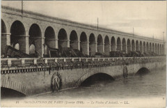 Carte postale ancienne Inondations de Paris - Le Viaduc d'Auteuil
                                                                     à Paris 16e
                                