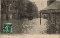 Inondation 1900 Paris Rue de la pepiniere France