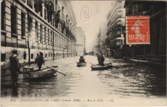 Inondation 1900 Paris Rue de Lille France