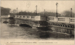 Carte postale ancienne Inondation 1900 Paris pont de la Concorde France
                                                                     à Paris 7e
                                