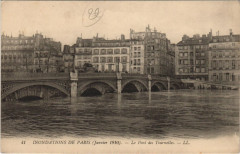 Inondation 1900 Paris Pont des Tournelles France