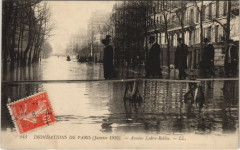Inondation 1900 Paris Avenue Ledru-Rollin France