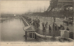 Inondation 1900 Paris Ligne des Invalides France