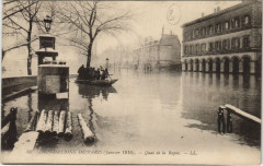 Carte postale ancienne Inondation 1900 Paris Quai de la Rapee France
                                                                     à Paris
                                