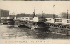Carte postale ancienne Inondation 1900 Paris pont de la Concorde France
                                                                     à Paris 7e
                                