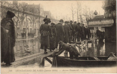 Inondation 1900 Paris Avenue Daumesnil France