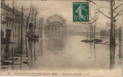 Carte postale ancienne Inondations de Paris (Janvier 1910) - Place de la Nativité
                                                                     à Paris 12e
                                