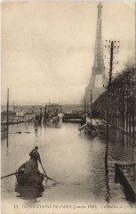 Inondations de Paris (Janvier 1910) - La Station de Passy à Paris 15e