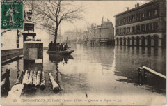 Carte postale ancienne Inondation 1900 Paris Quai de la Rapee France
                                                                     à Paris
                                