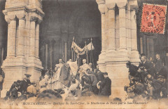Carte postale ancienne Montmartre - Basilique du Sacré-Coeur, la Bénédiction de Paris par le Saint-Sacrement
                                                                     à Paris 18e
                                