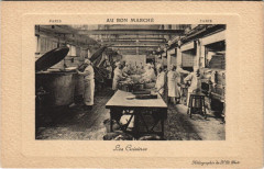 Carte postale ancienne Paris Au Bon Marhce Les Cuisines
                                                                     à Paris 7e
                                