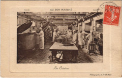 Carte postale ancienne Paris Au Bon Marhce Les Cuisines
                                                                     à Paris 7e
                                