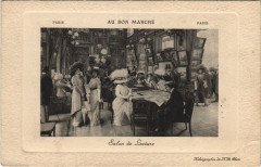 Carte postale ancienne Paris Au Bon Marhce Salon de Lecture
                                                                     à Paris 7e
                                